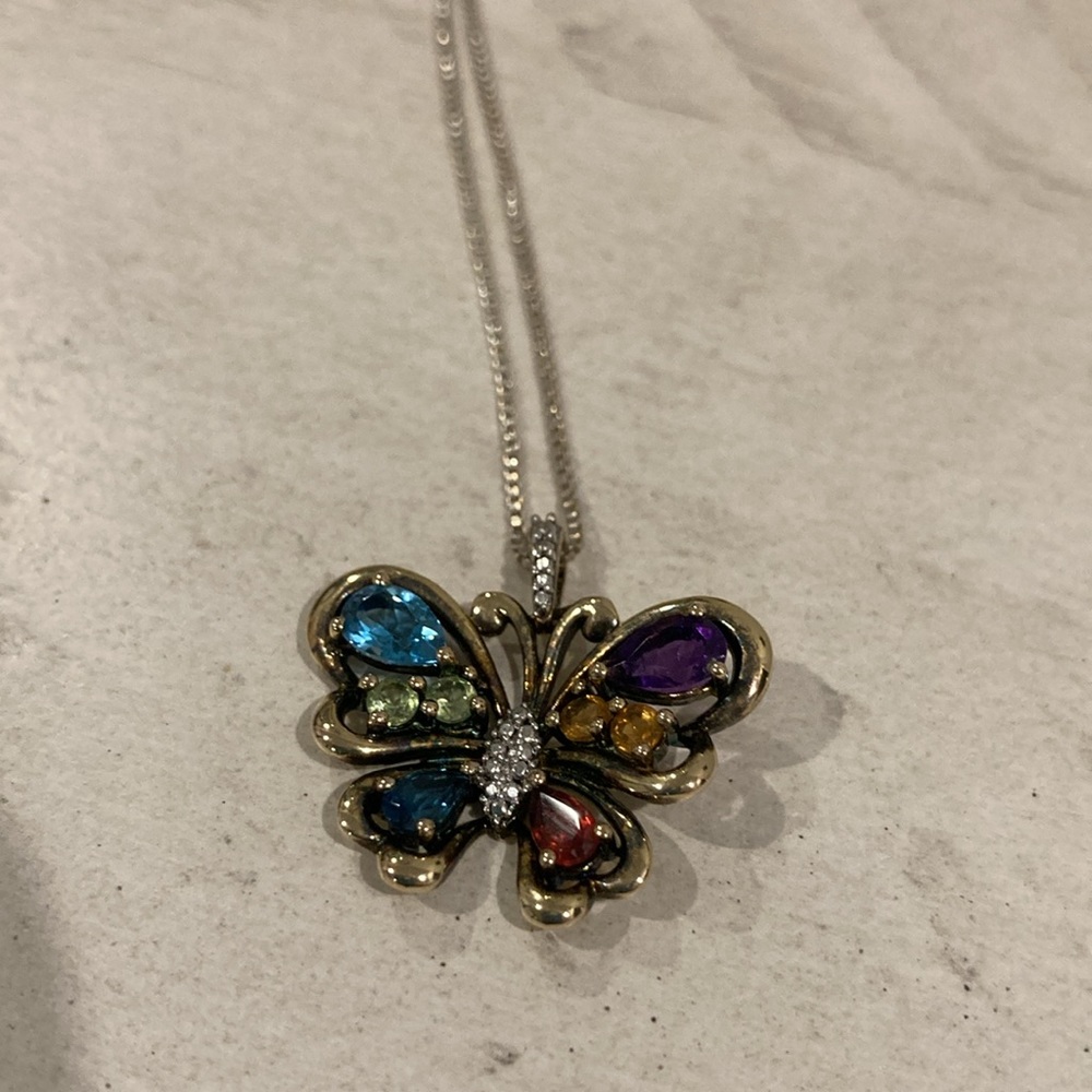 Sterling butterfly necklace